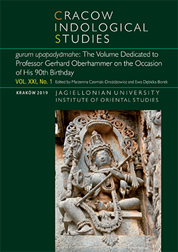 					View Vol. 21 No. 1 (2019): gurum upapadyamahe: The Volume Dedicated to Professor Gerhard Oberhammer on the Occasion of His 90th Birthday
				