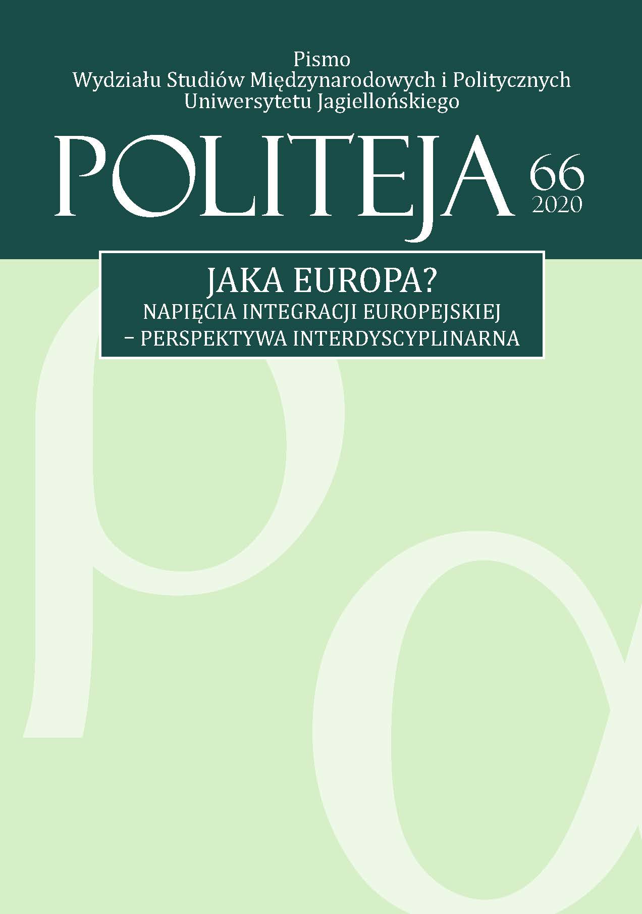 					View Vol. 17 No. 3(66) (2020): Jaka Europa? Napięcia integracji europejskiej – perspektywa interdyscyplinarna
				