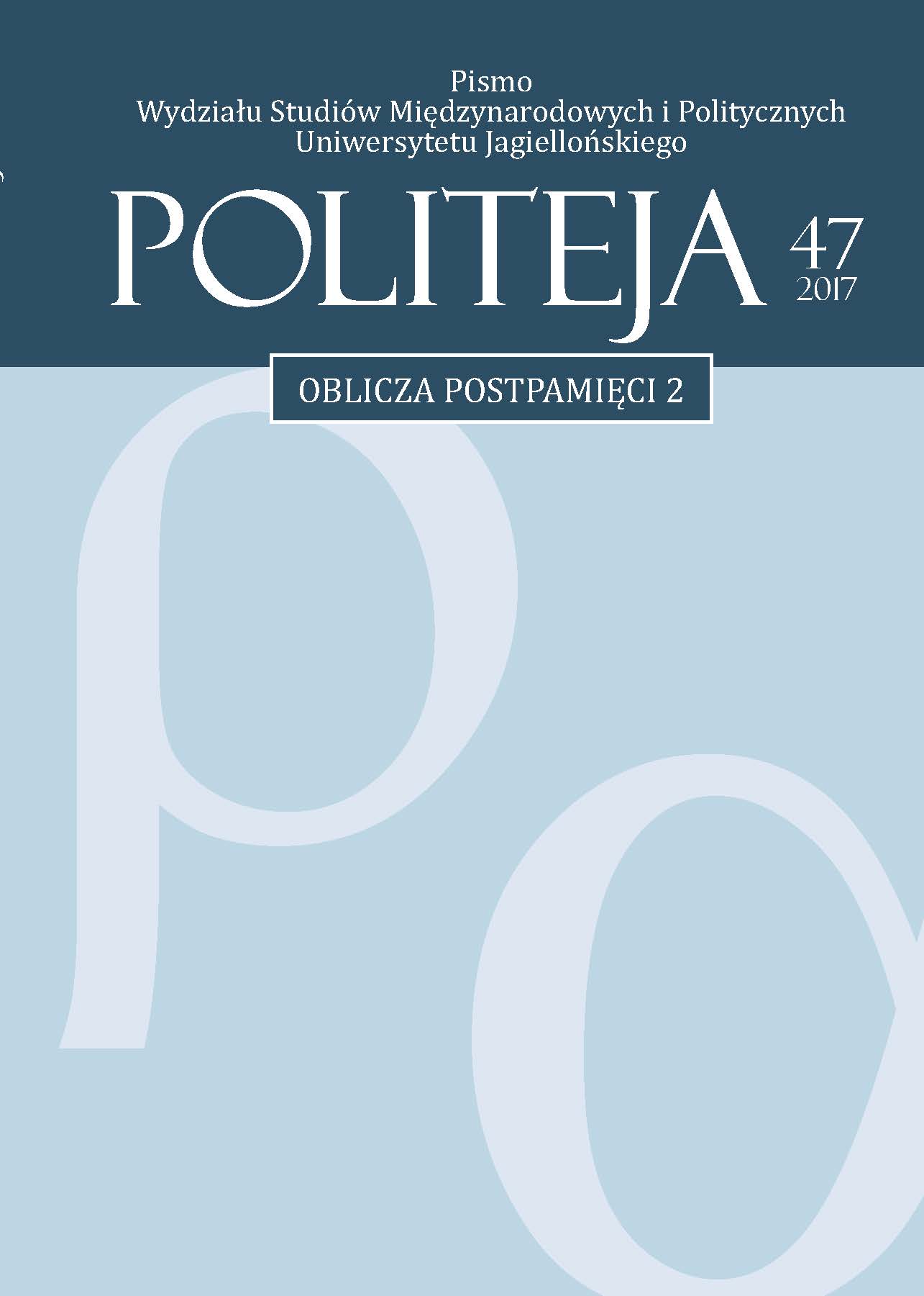 					View Vol. 14 No. 2(47) (2017): Oblicza postpamięci 2
				