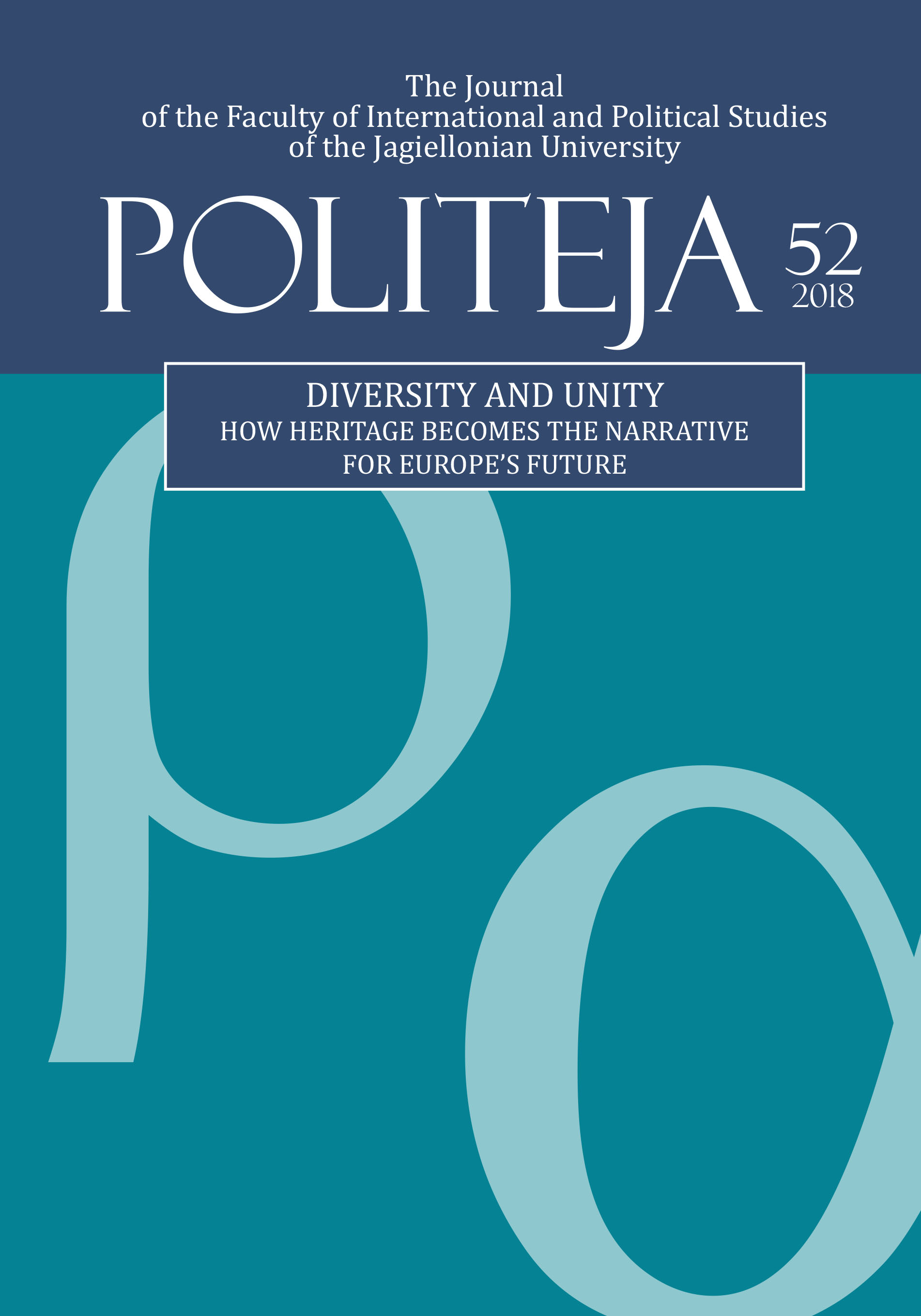 					View Vol. 15 No. 1(52) (2018): Diversity and Unity. How Heritage Becomes the Narrative for Europe's Future
				