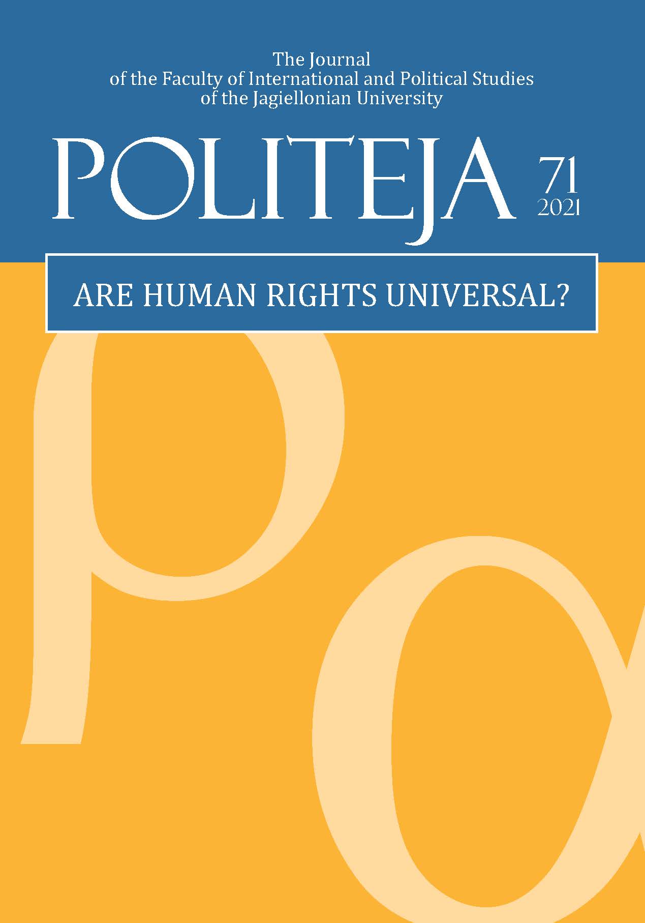 					View Vol. 18 No. 2(71) (2021): Are Human Rights Universal?
				