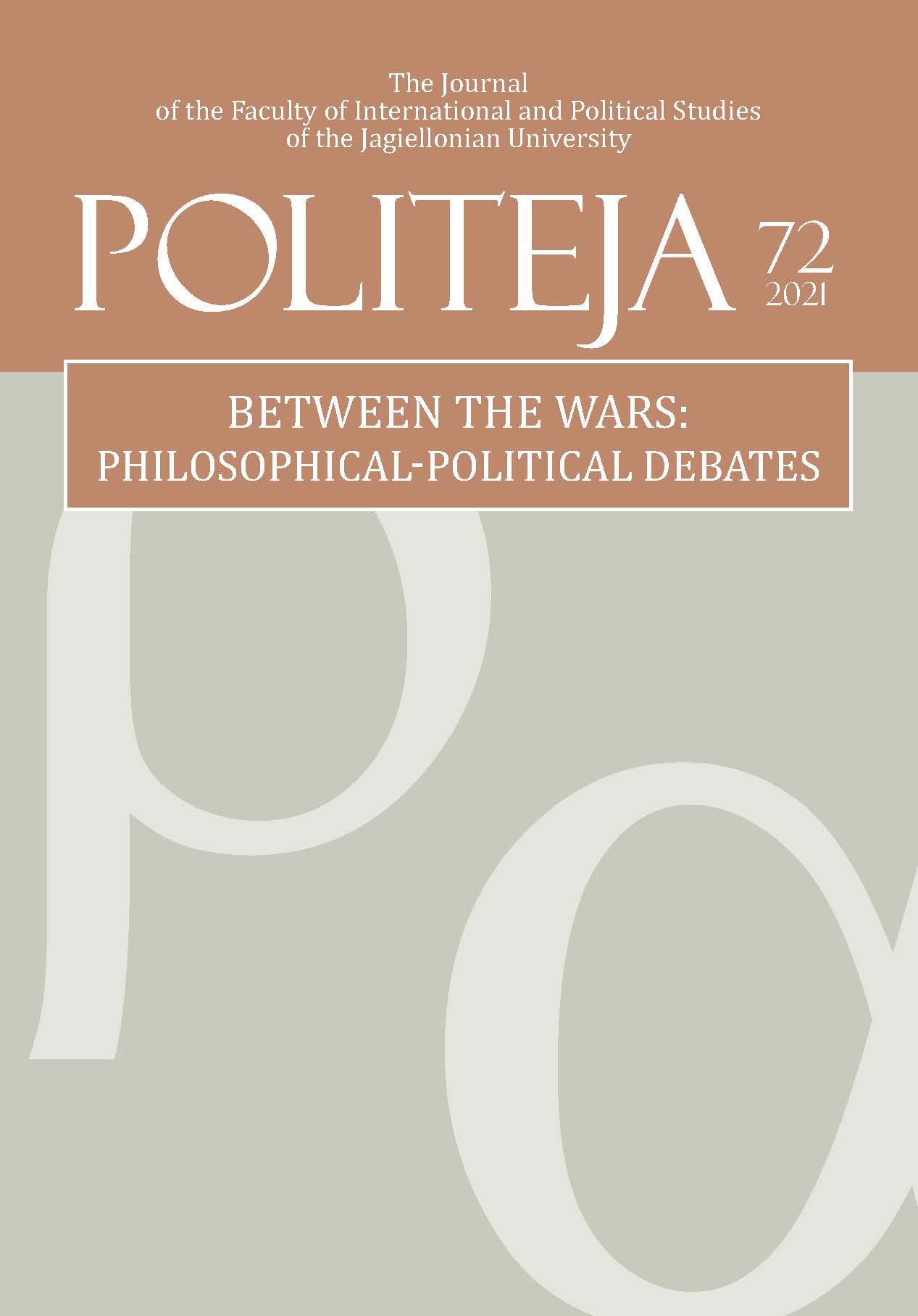 					View Vol. 18 No. 3(72) (2021): Between The Wars: Philosophical-Political Debates
				