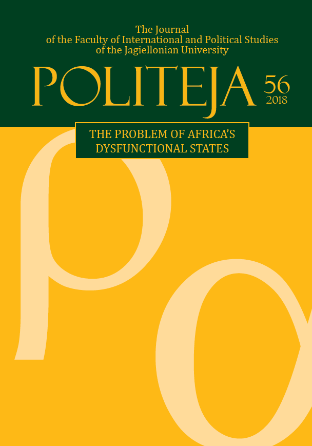 					View Vol. 15 No. 5(56) (2018): The Problem of Africa's Dysfunctional States
				