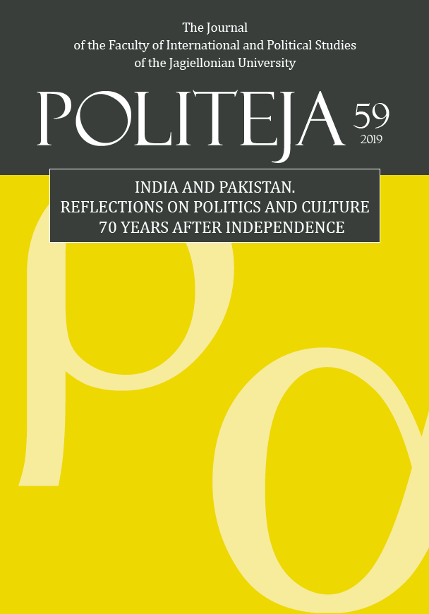 					View Vol. 16 No. 2(59) (2019): India and Pakistan: Reflections on Politics and Culture 70 Years after Independence
				