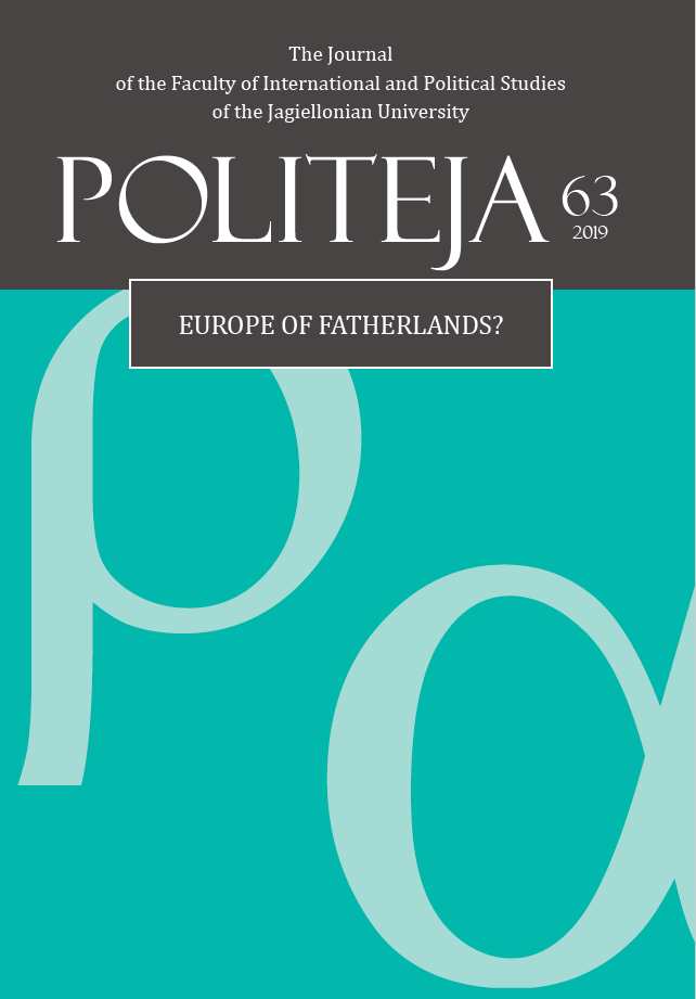 					View Vol. 16 No. 6(63) (2019):  Europe of Fatherlands?
				