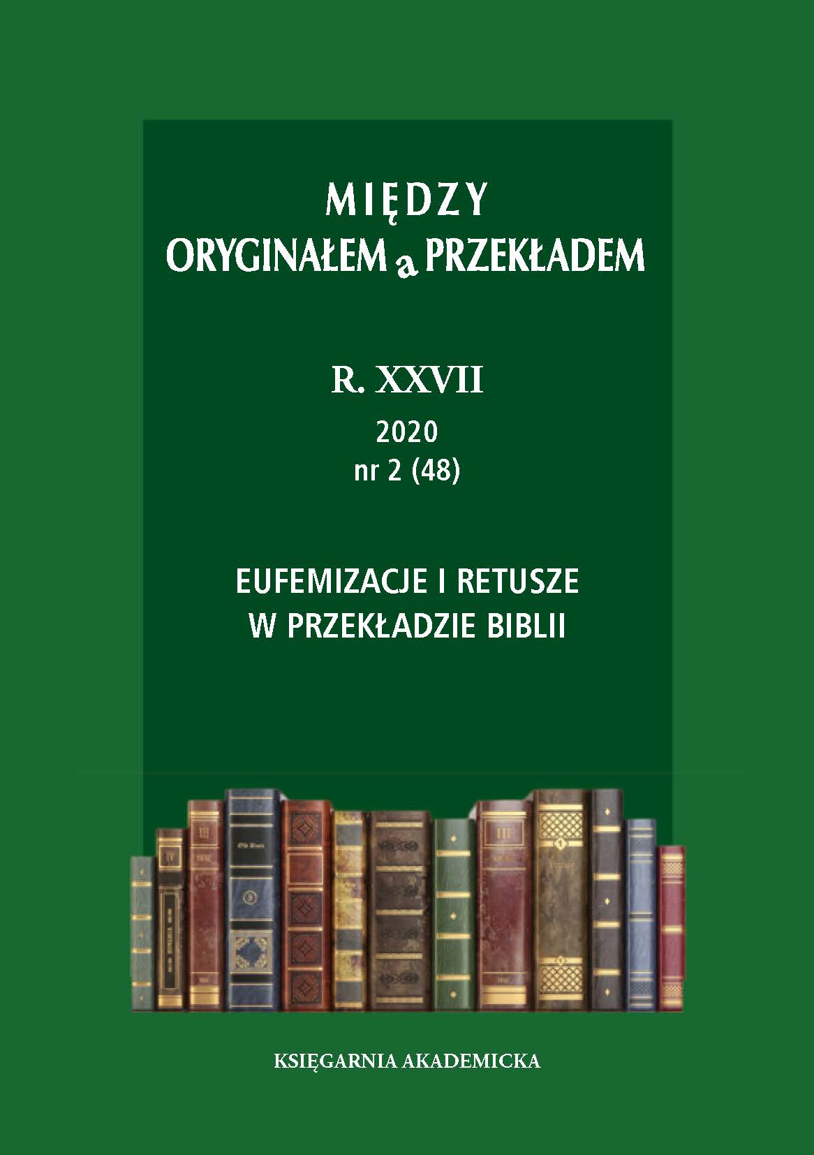 					View Vol. 26 No. 2/48 (2020):  Eufemizacje i retusze w przekładzie Biblii
				